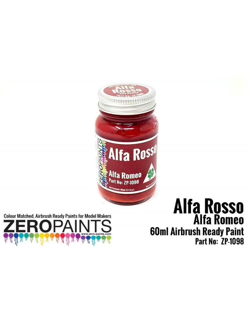 ZP - Alfa Romeo - Rosso (Red) Paint 60ml  - 1098