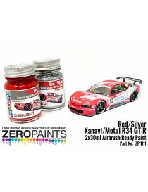 ZP - Xanavi/Motul Nismo (R34 & 350Z) Red/Silver Paint Set 2x30ml  - 1111