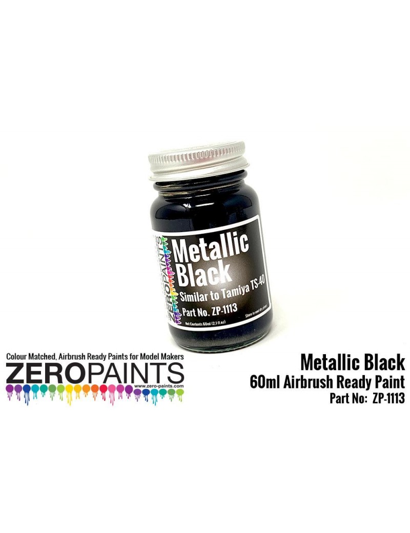 ZP - Metallic Black Paint (Similar to TS40) 60ml  - 1113