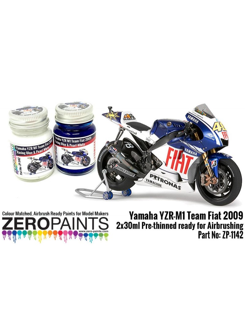 ZP - Yamaha YZR-M1 Team Fiat 2009 Paint Set 2x30ml  - 1142