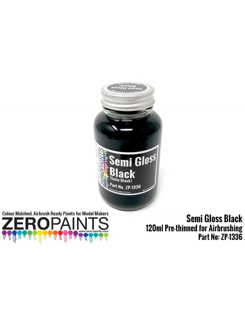 ZP - Semi-Gloss Black Paint 120ml  - 1336