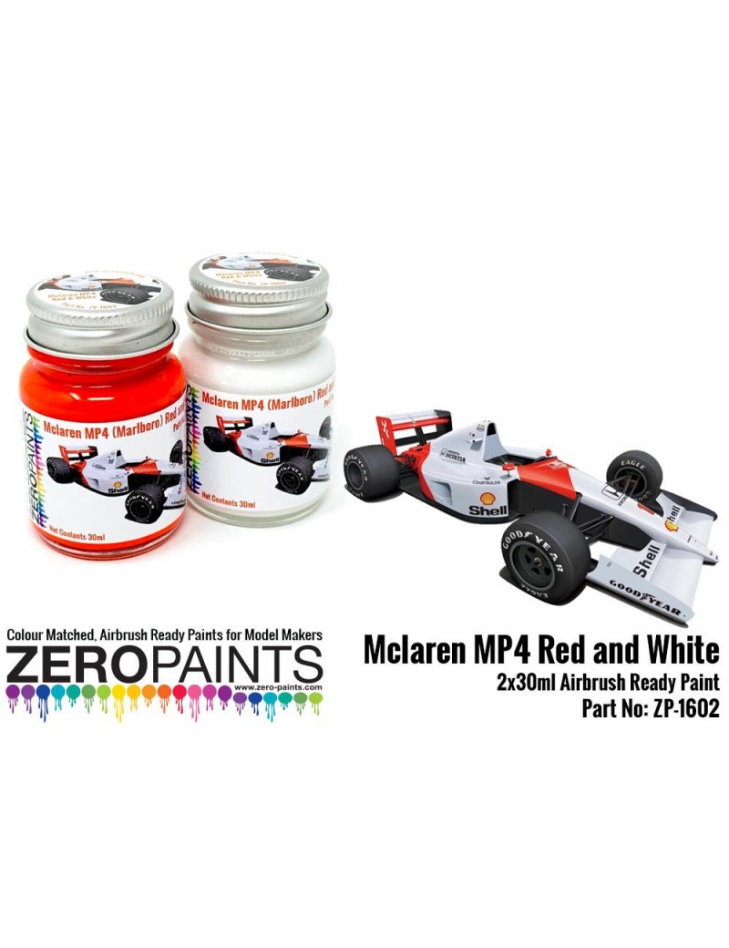 ZP - Mclaren MP4 (Marlboro) Red and White Paint Set 2x30ml - 1602