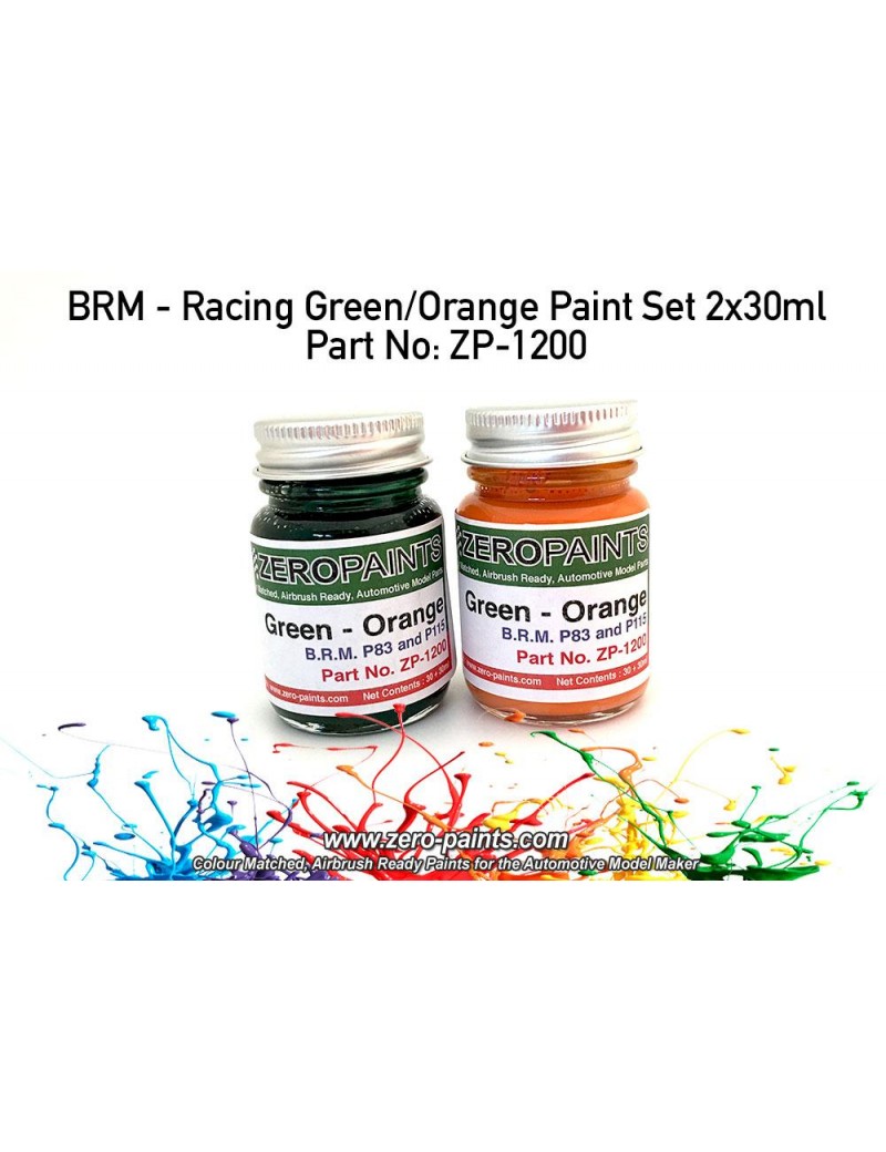 ZP - BRM - Racing Green/Orange Paint Set 30ml/60ml  - 1200