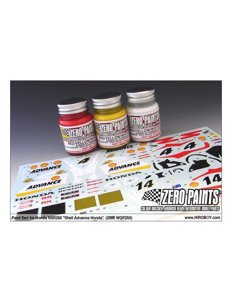 ZP - Honda NSR250 Shell Advance Honda Paint Set 3x30ml  - 1215