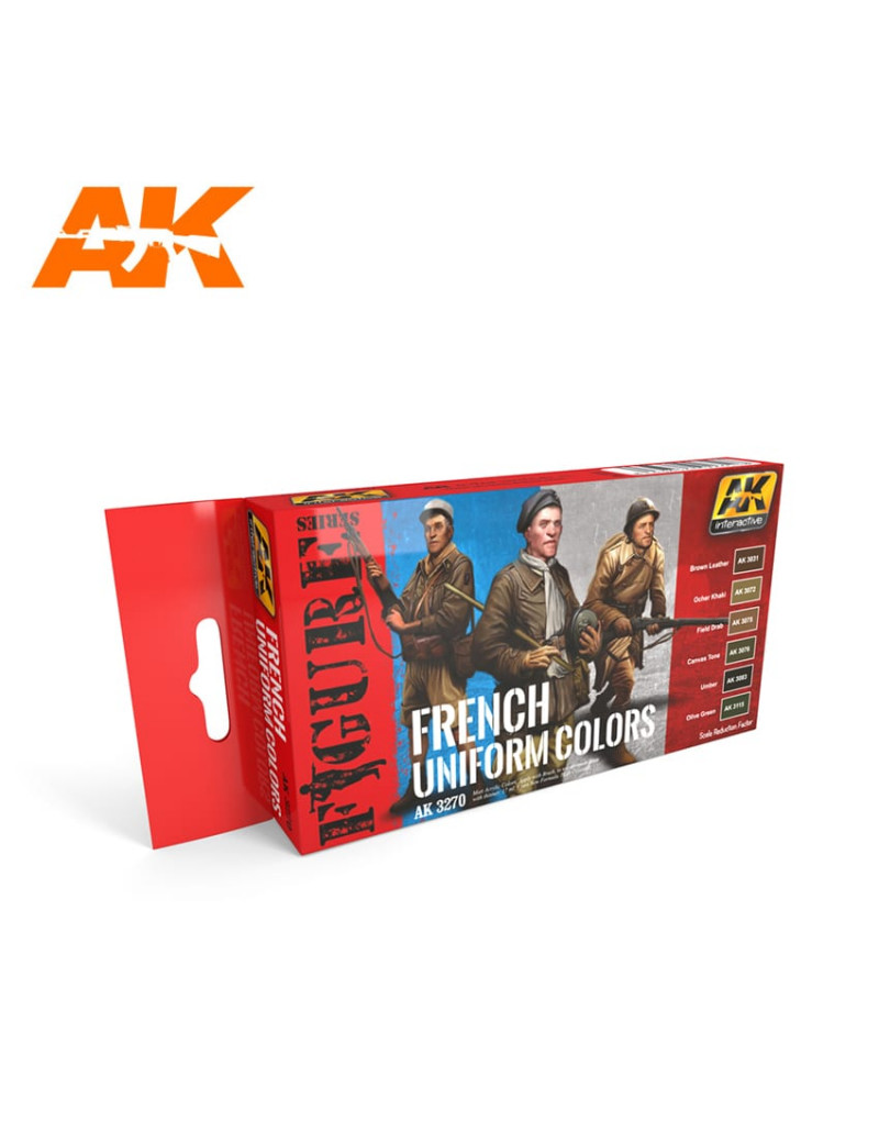 AK - French Uniform Colors Set (6 Colors - 17ml bottles) - 3270