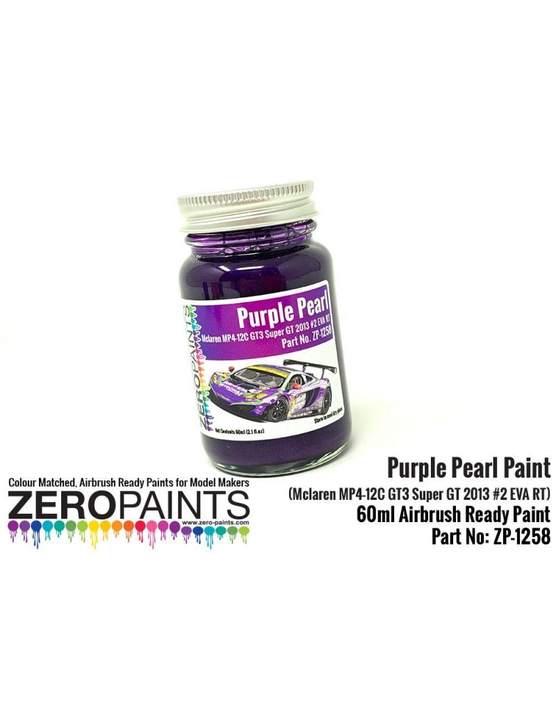 ZP - Purple Pearl Paint (Mclaren MP4-12C GT3 Super GT 2013 No2 EVA RT) 60ml  - 1258