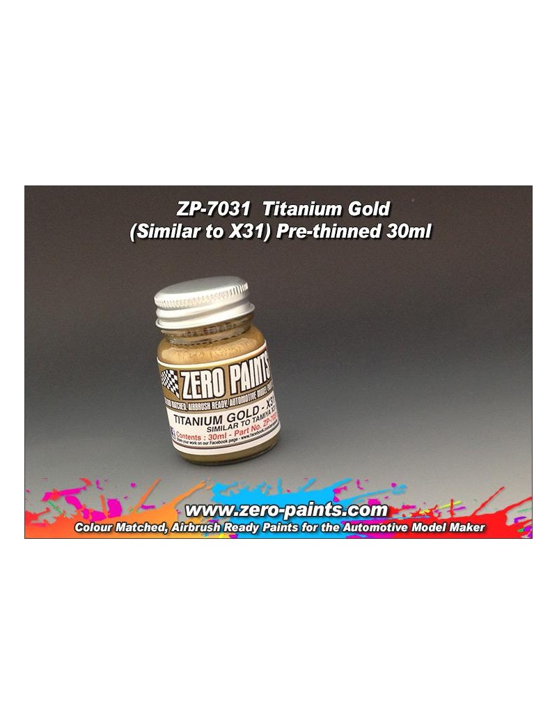 ZP - Titanium Gold Paint 30ml - Similar to Tamiya X31 - 7031