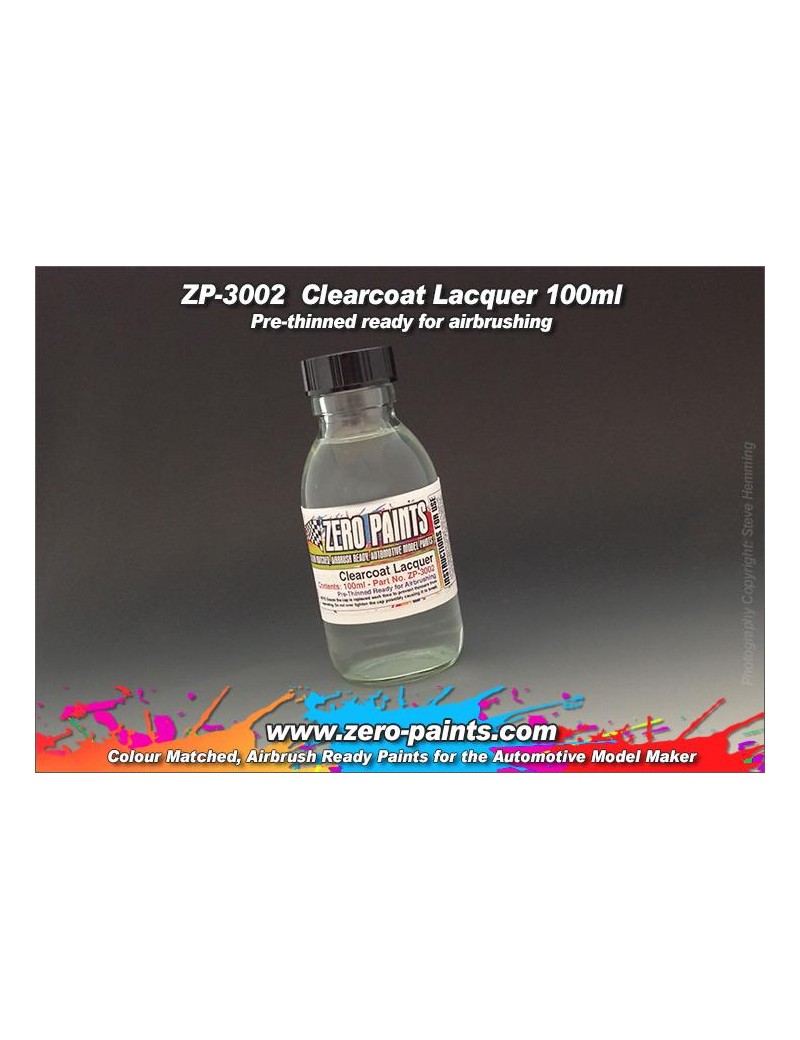 ZP - Clearcoat Lacquer 100ml - Pre-thinned ready for  - 3002
