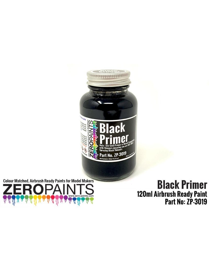 ZP - Black Filler Primer 120ml for Airbrushing - 3019