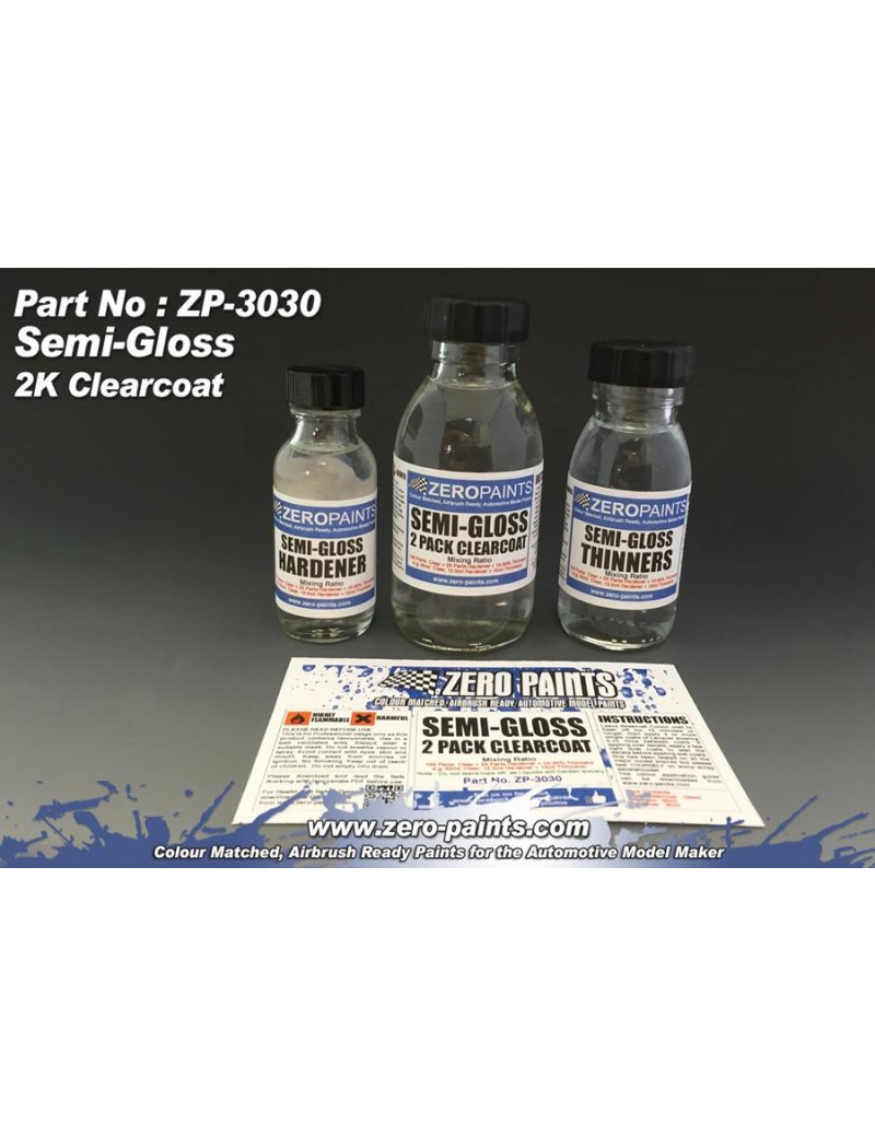 ZP - Semi-Gloss (Satin) 2 Pack Clearcoat 100ml (2K Urethane) - 3031