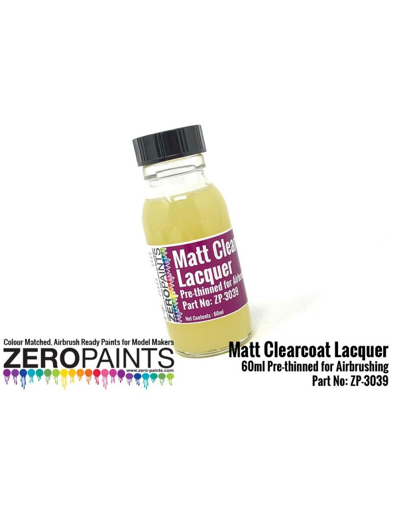 ZP - Matt Clearcoat Lacquer 60ml (Pre-Thinned for Airbrushing)  - 3039