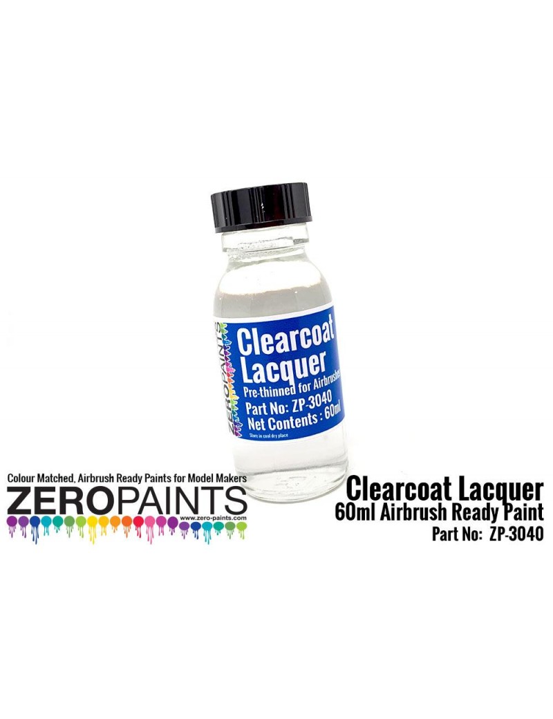 ZP - Clearcoat Lacquer 60ml - Pre-thinned ready for Airbrushing  - 3040