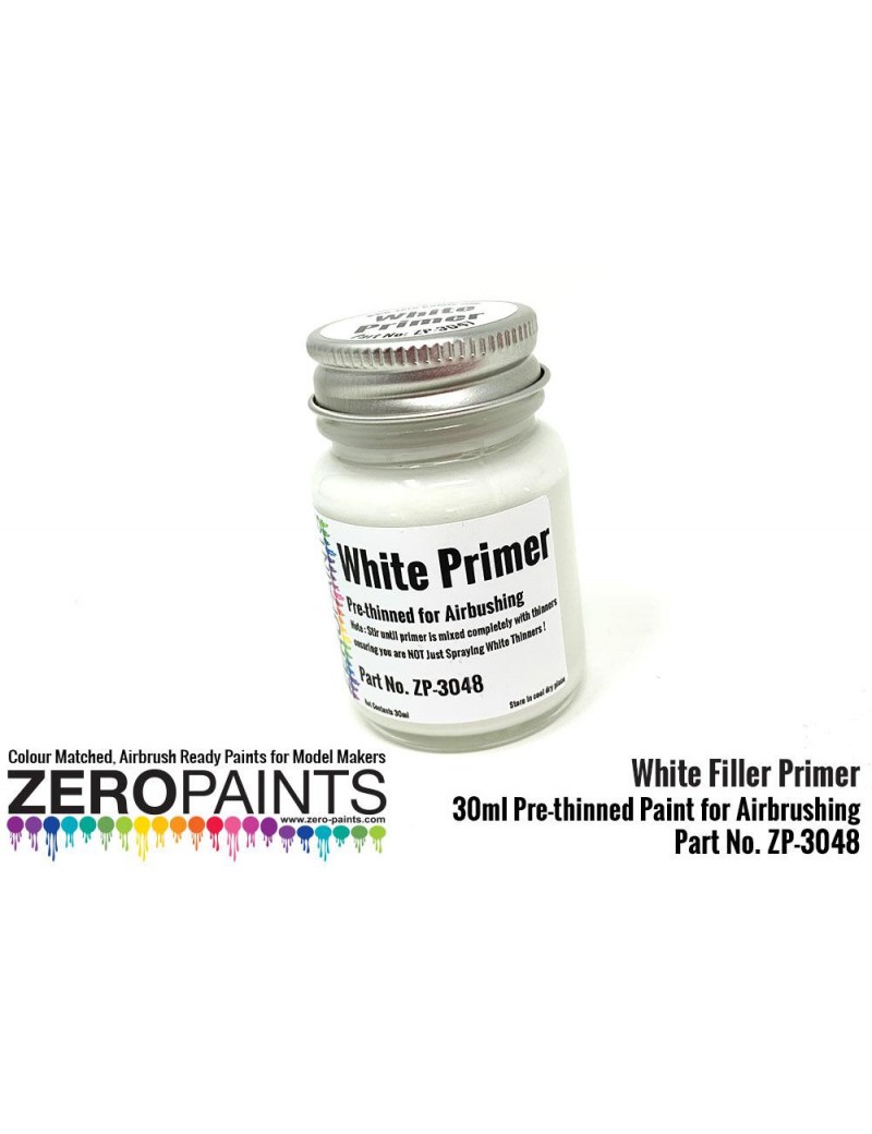 ZP - WHITE Airbrushing Primer/Micro Filler 30ml - 3048