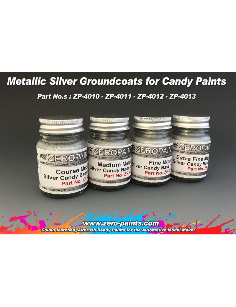 ZP - Extra Fine Metallic SILVER Groundcoat for Candy Paints 60ml  - 4010
