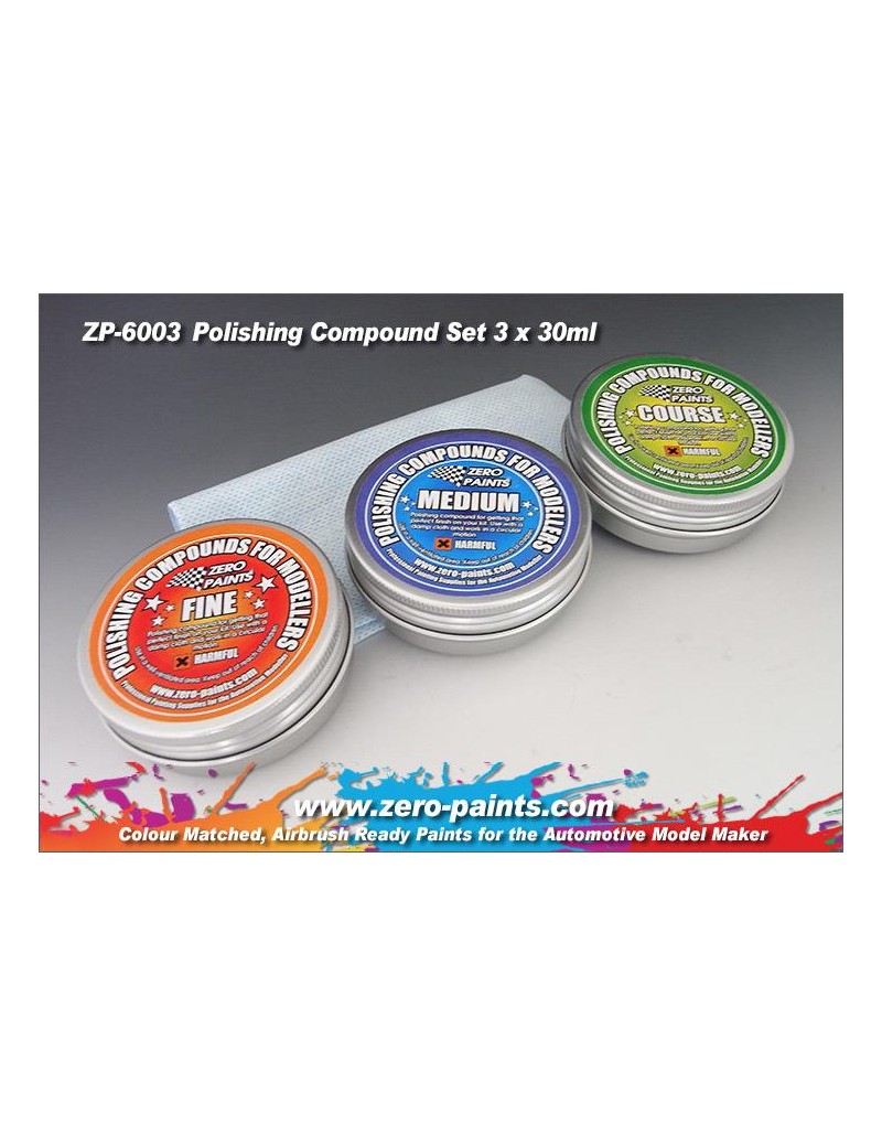 ZP - Polishing Compound Set (3 Grades+Cloth)  - 6003