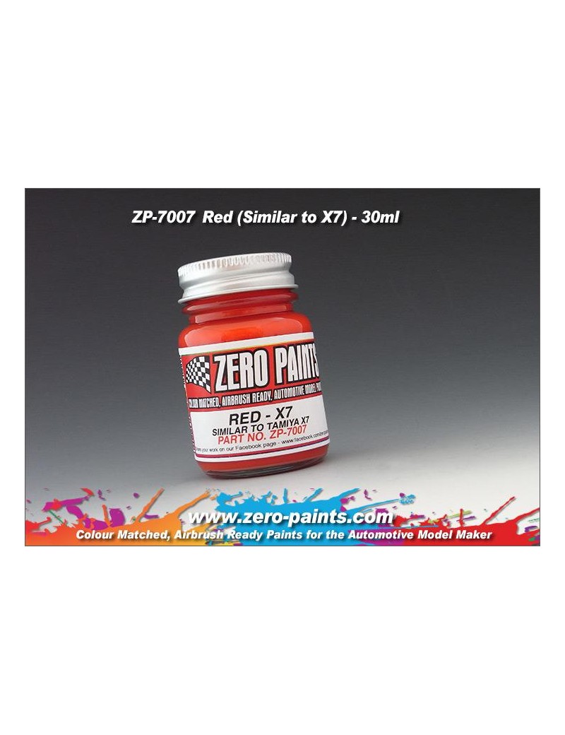 ZP - Red Paint 30ml - Similar to Tamiya X7 - 7007