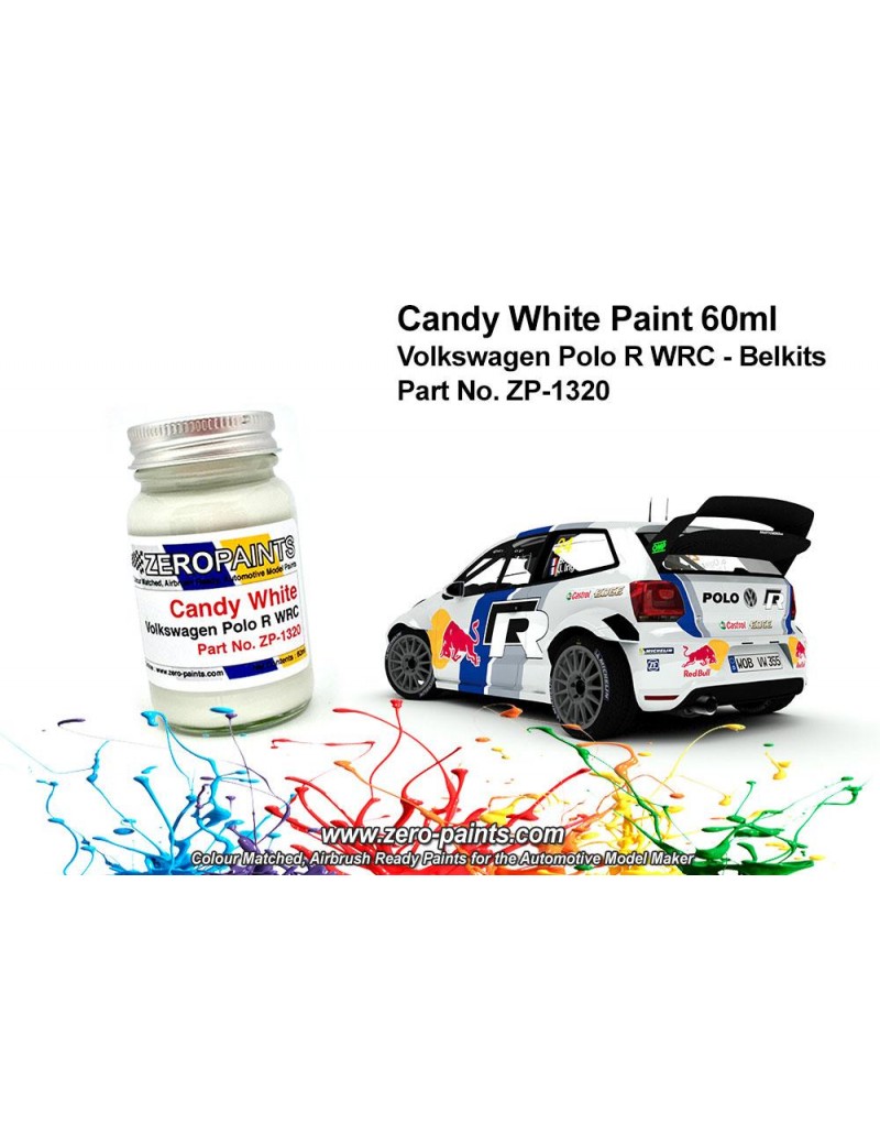 ZP - Candy White Paint for Volkswagen Polo R WRC - Belkits 60ml  - 1320