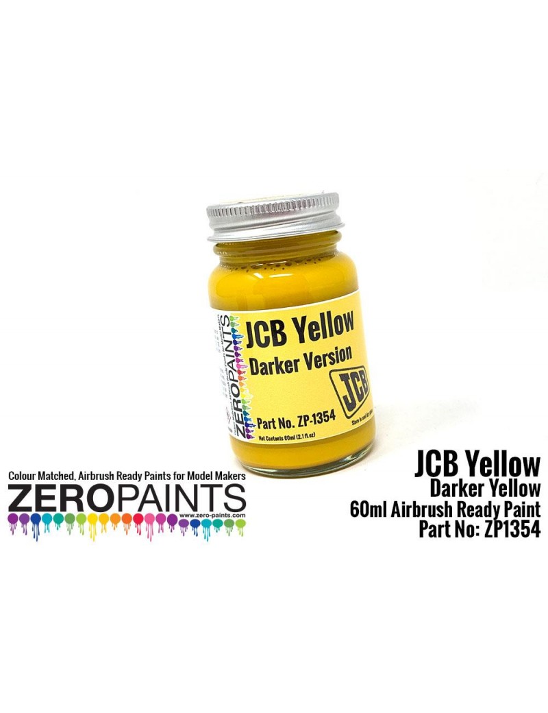 ZP - JCB Yellow 2 (Darker Yellow) Paint 60ml Plant Equipment - 1354