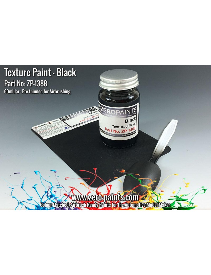 ZP - Black Textured Paint - 60ml (Engines, Interiors etc)  - 1388