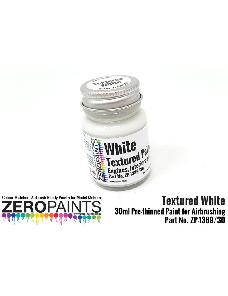 ZP - White Textured Paint - 30ml (Engines, Interiors etc)- 1389/30