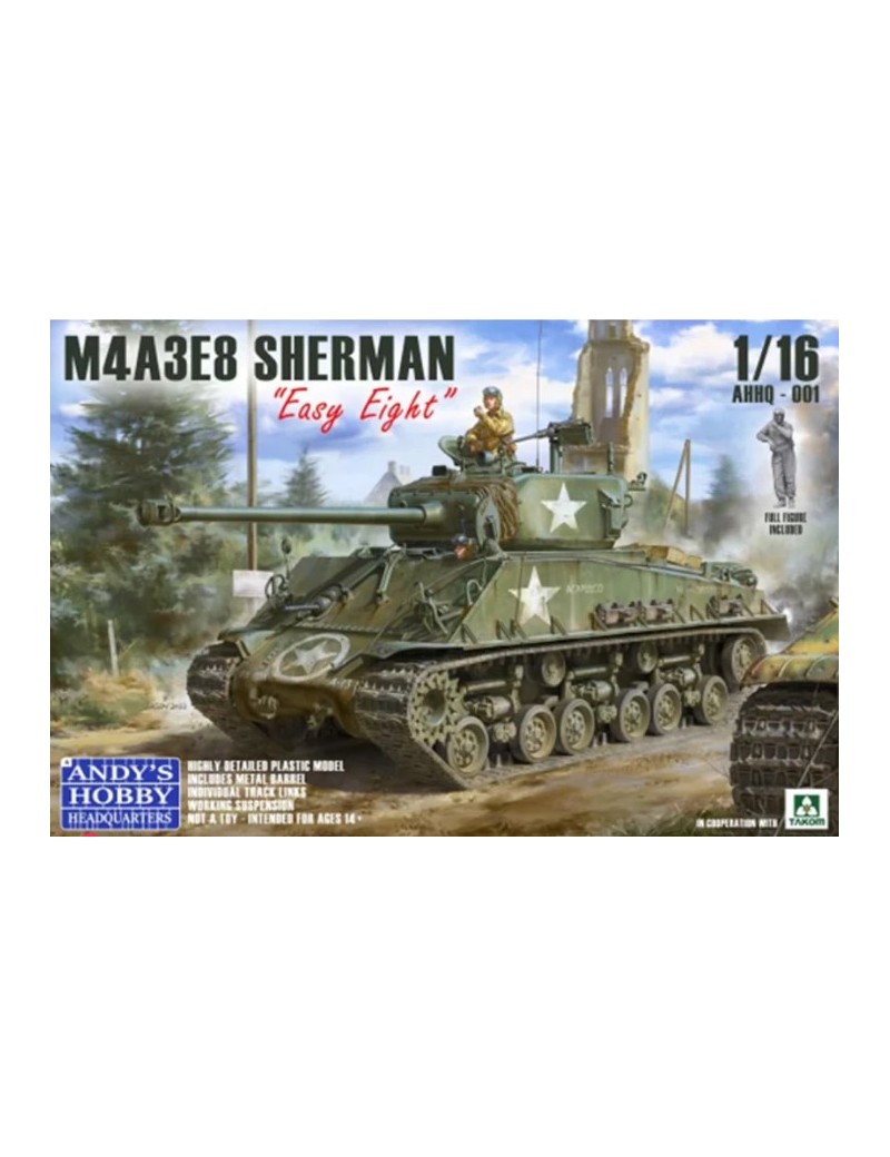 AHH/Takom - 1/16 M4A3E8 Sherman 'Easy Eight' with Figures - AHHQ001