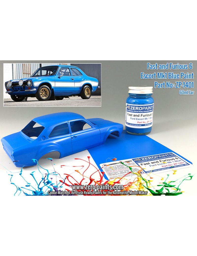 ZP - Fast and Furious 6 Ford Escort Mk 1 Blue Paint 60ml  - 1401
