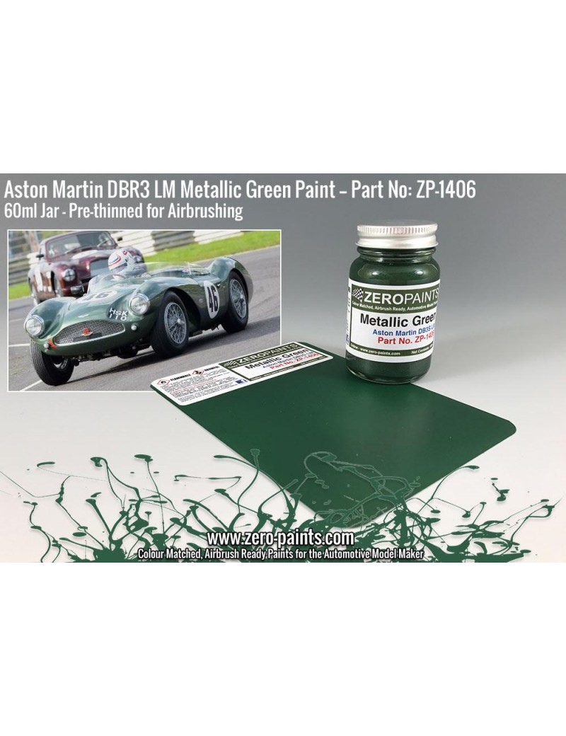 ZP - Aston Martin DBR3S LM Metallic Green Paint 60ml  - 1406