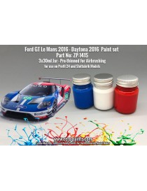 ZP - Ford GT Le Mans 2016 - Daytona 2016 Paint Set 3x30ml  - 1415