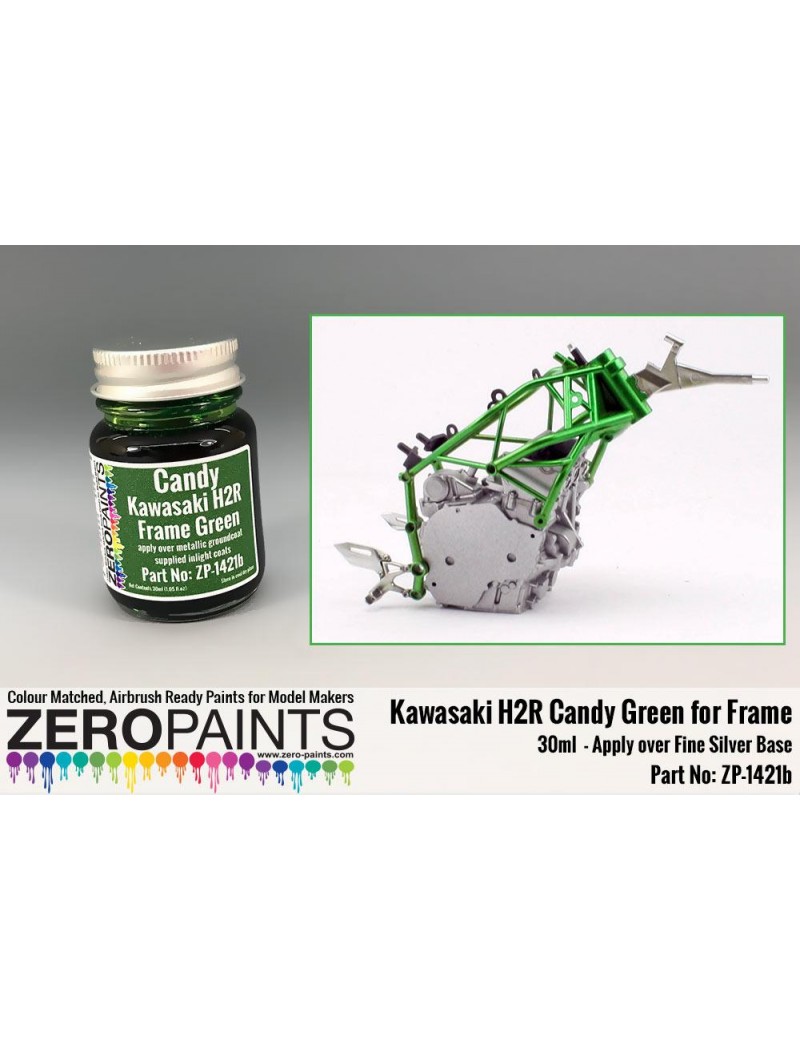 ZP - Kawasaki H2R Candy Frame Green  - 1421b