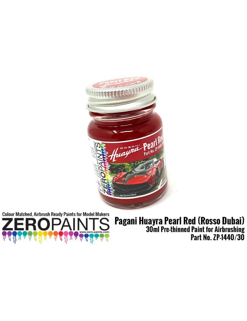 ZP - Pagani Huayra Pearl Red (Rosso Dubai) Paint 30ml - 1440/30