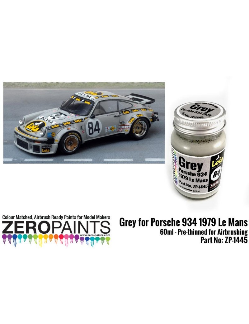 ZP - Grey for Porsche 934 1979 No 84 Le Mans Paint 60ml - 1445