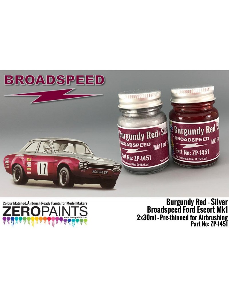 ZP - Broadspeed Ford Escort Mk1 Paint Set 2x30ml  - 1451