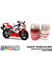 ZP - Yamaha YZF R1 Vivid Red / Pearl White Paints 2x30ml  - 1461