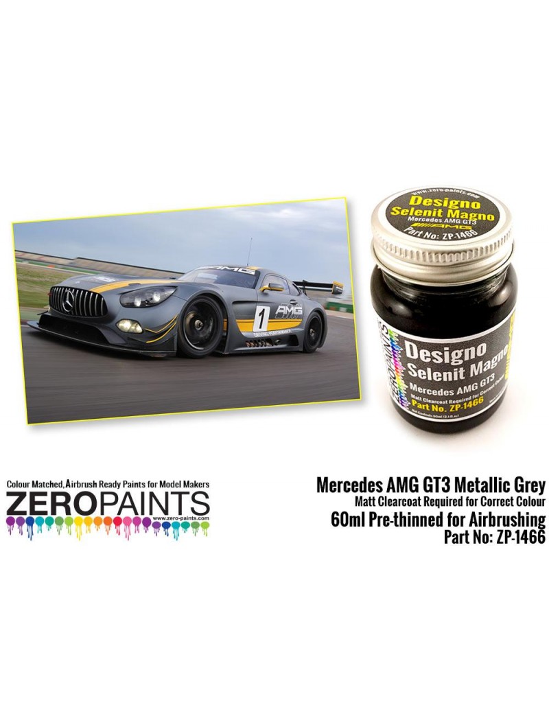ZP - Mercedes AMG GT3 Metallic Grey (Matt) Paint 60ml - 1466