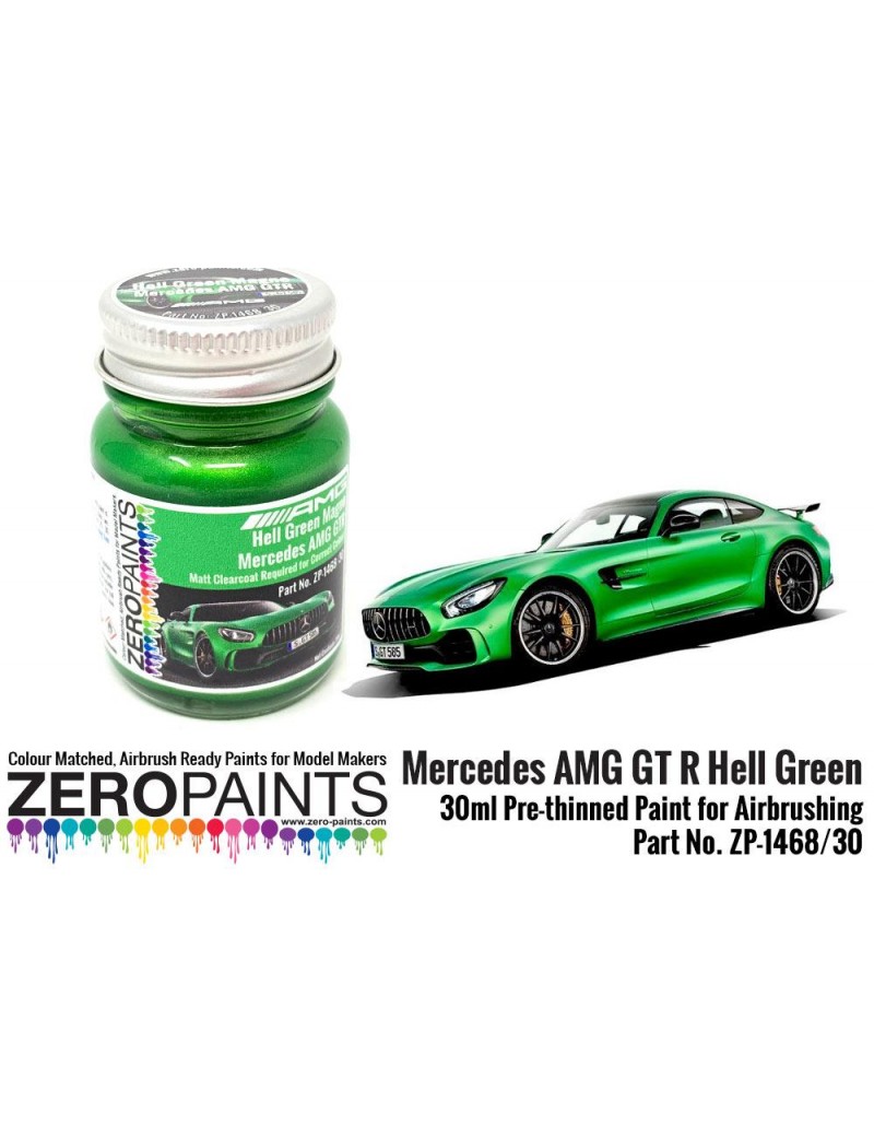 ZP - Mercedes AMG GT R Hell Green (Matt) Paint 30ml - 1468-30