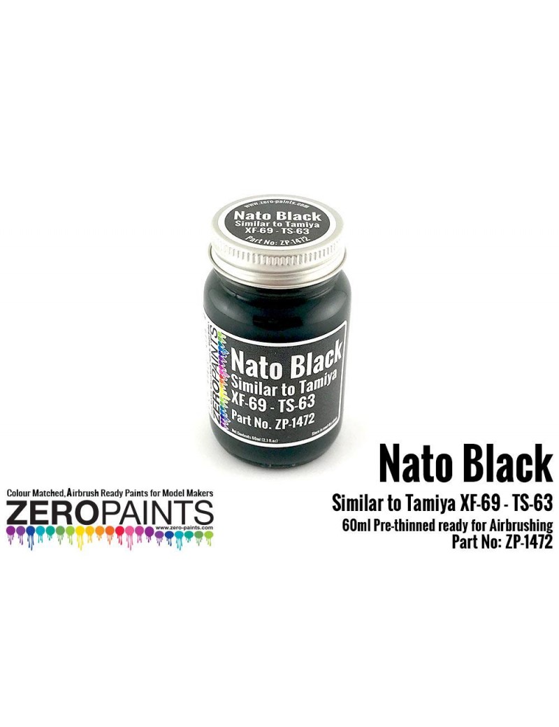 ZP - Nato Black Similar to Tamiya XF-69 - TS-63 Paint 60ml - 1472