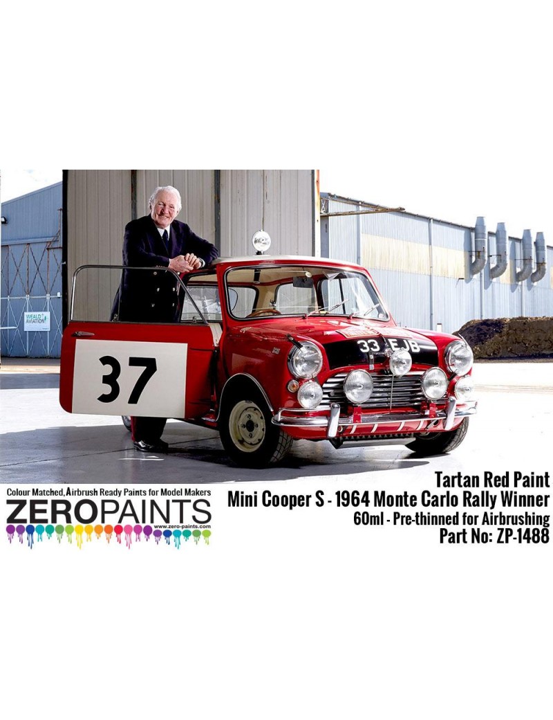 ZP - Mini Cooper S - 1964 Monte Carlo Rally Winner Tartan Red Paint 60ml   - 1488