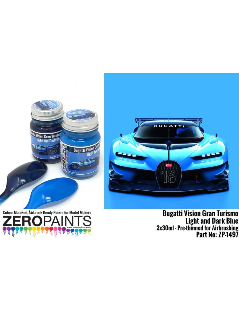 ZP - Bugatti Vision Gran Turismo - Light and Dark Blue Paint Set 2x30ml - 1497