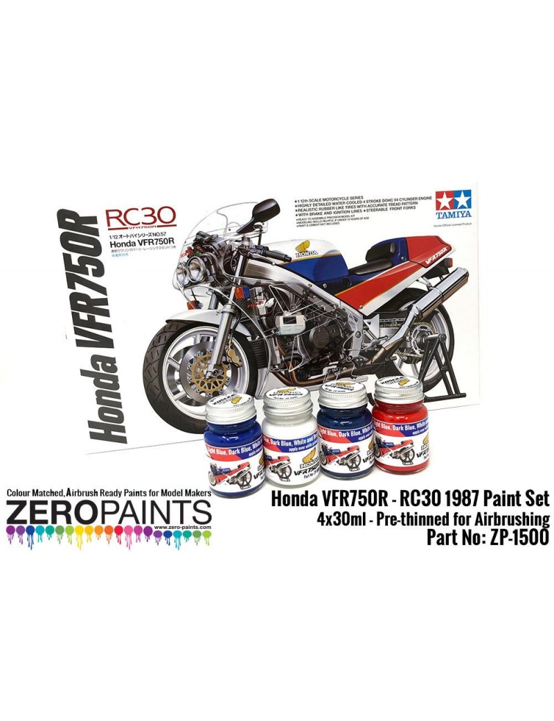 ZP - Honda VFR750R - RC30 1987 Paint Set 4x30ml  - 1500