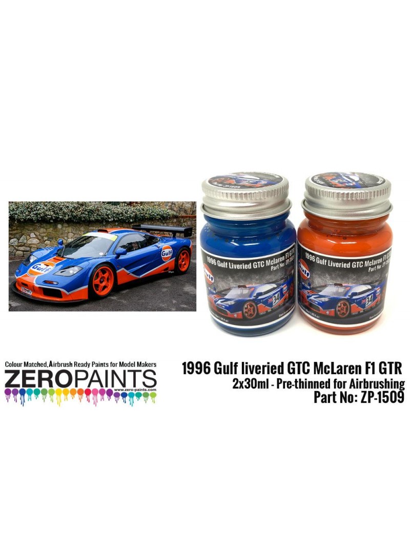 ZP - 1996 Gulf liveried GTC McLaren F1 GTR Paint Set 2x30ml - 1509