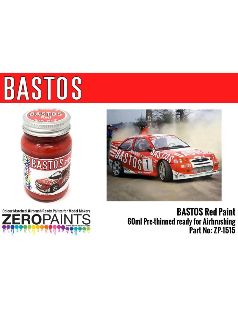 ZP - Bastos Red Paint for Bastos Sponsored Cars 60ml - 1515