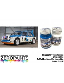 ZP - MG Metro 6R4 Computervision - White and Blue Paint Set 2x30ml - 1530