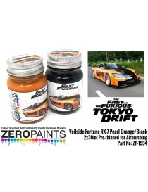 ZP - Veilside Fortune RX-7 Pearl Orange/Black Paint Set 2x30ml - 1534