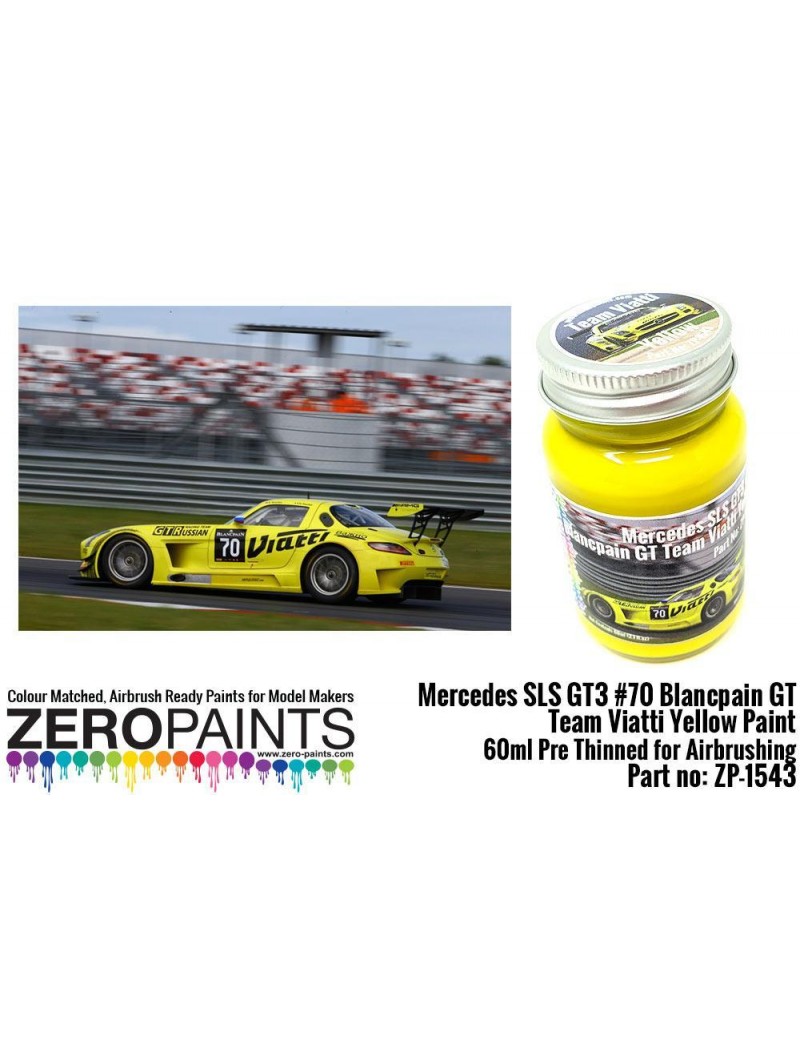 ZP - Mercedes SLS GT3 No70 Blancpain GT Team Viatti Yellow Paint 60ml - 1543