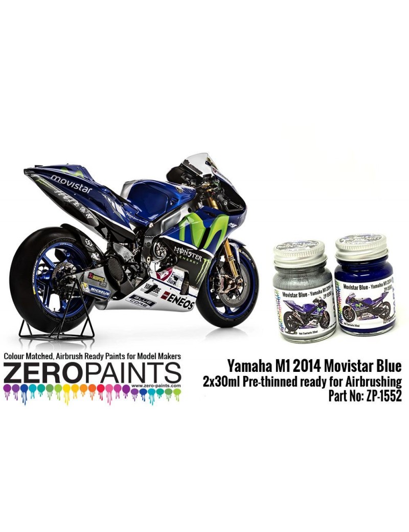 ZP - Yamaha M1 2014 Movistar Blue Paint Set 2x30ml - 1552
