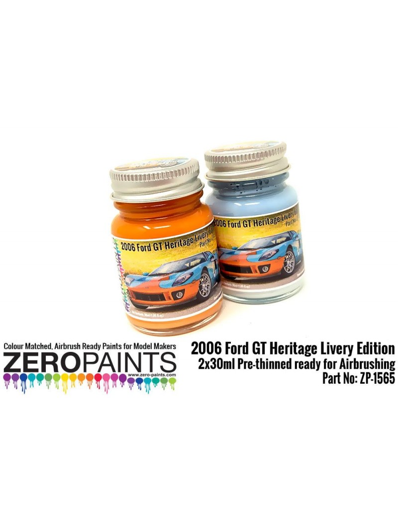 ZP - 2006 Ford GT Heritage Livery Edition Blue and Orange Paint Set 2x30ml - 1565