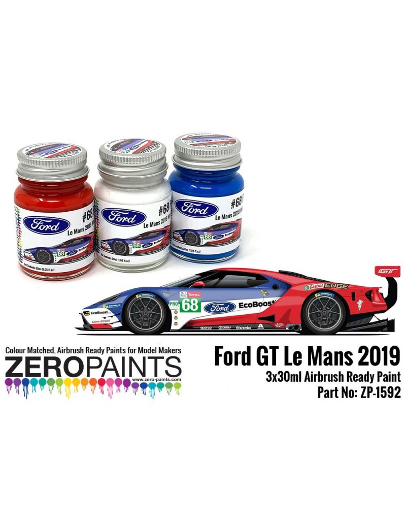 ZP - No.68 Ford GT Le Mans Paint Set 3x30ml - 1592