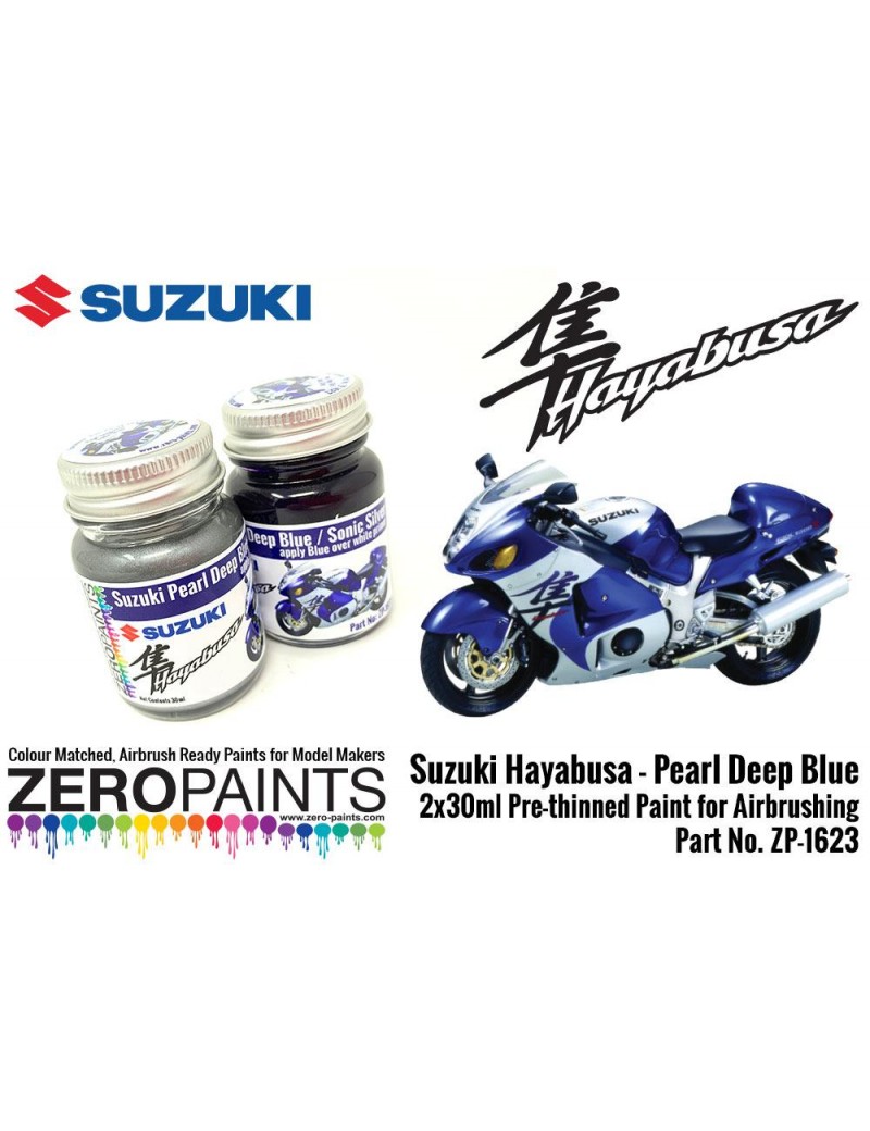ZP - Suzuki Hayabusa - Pearl Deep Blue/Sonic Silver Paint Set 2x30ml - 1623