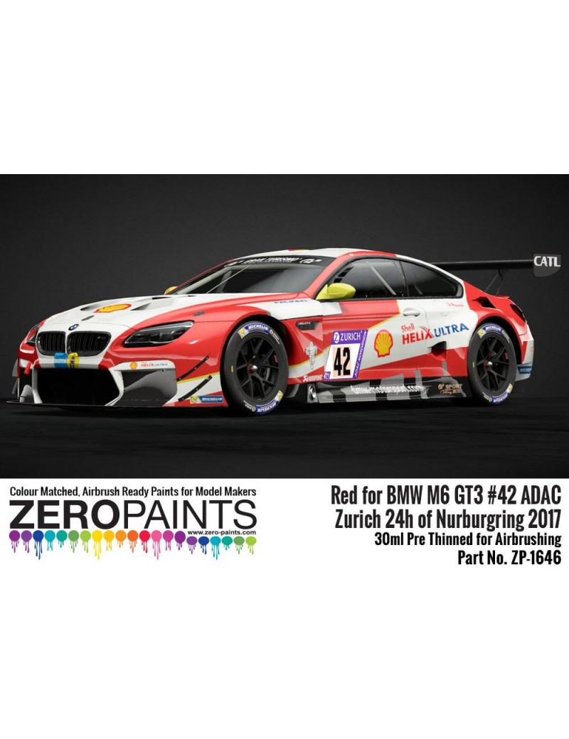 ZP - BMW M6 GT3 42 Zurich 24h Of Nurburgring 2017 Red Paint 30ml - 1646