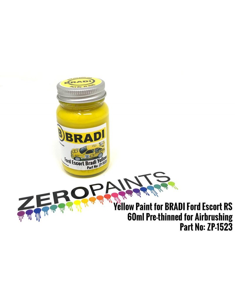 ZP - Yellow Paint for BRADI Ford Escort RS 60ml - 1523
